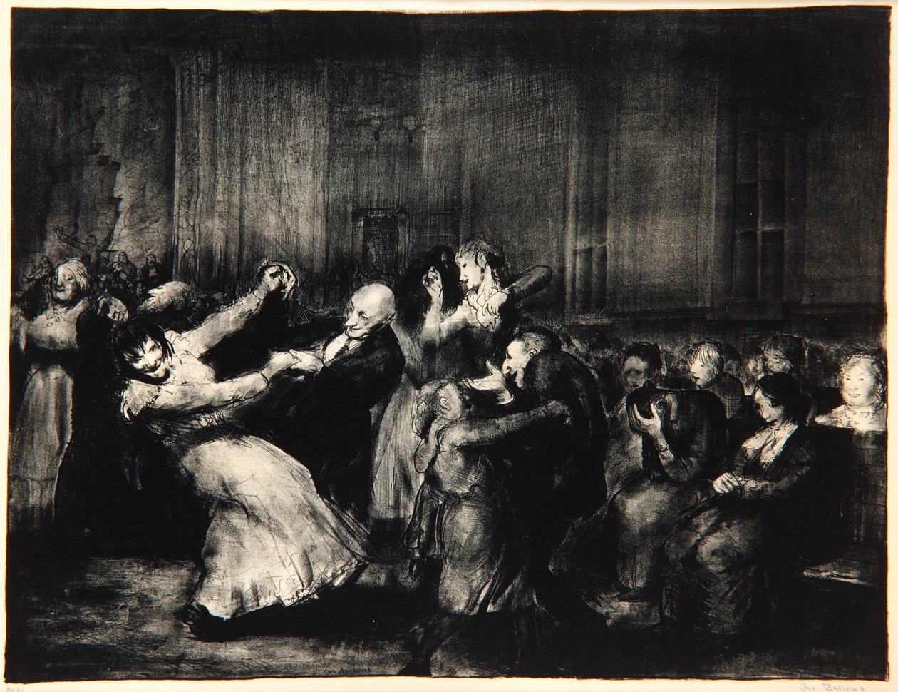 Dans in een Gekkenhuis, 1917 door George Wesley Bellows