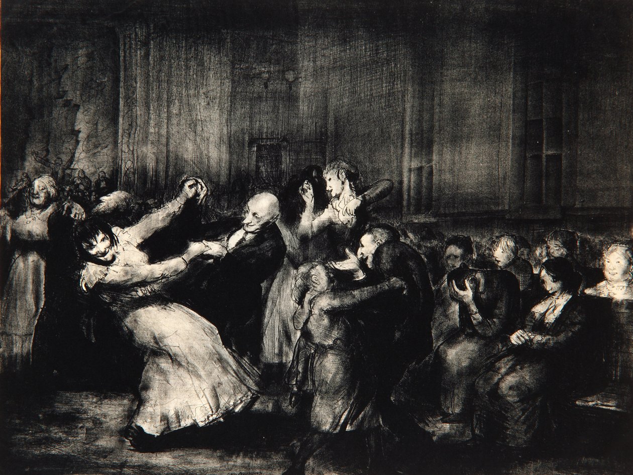 Dans in een Gekkenhuis, 1917 door George Wesley Bellows