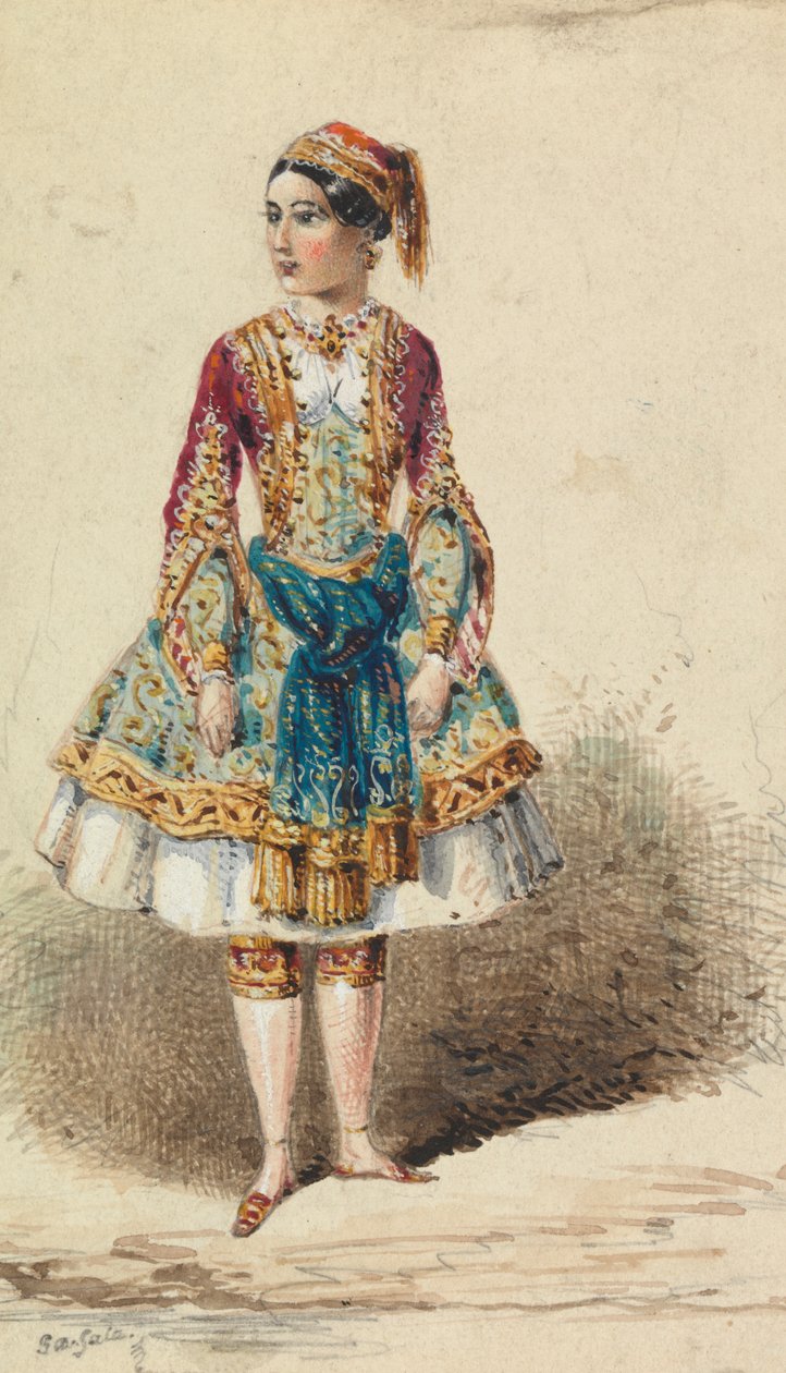 Meisje in Nabij-Oosterse Kleding door George Augustus Sala