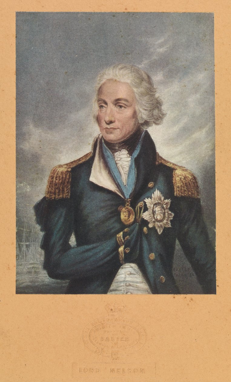 Horatio Nelson (1758-1805) door George Baxter