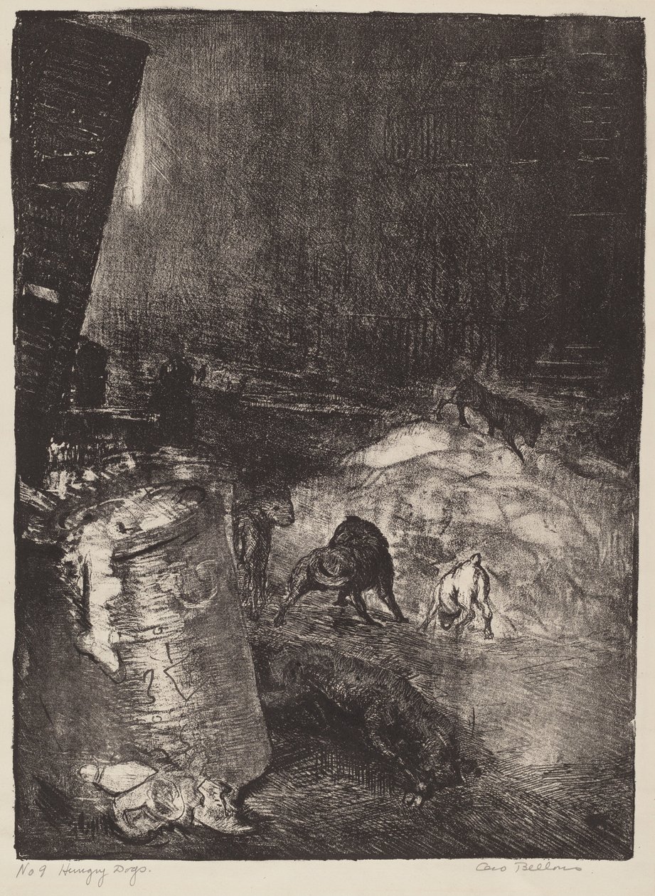 Hongerige Honden, tweede steen door George Bellows