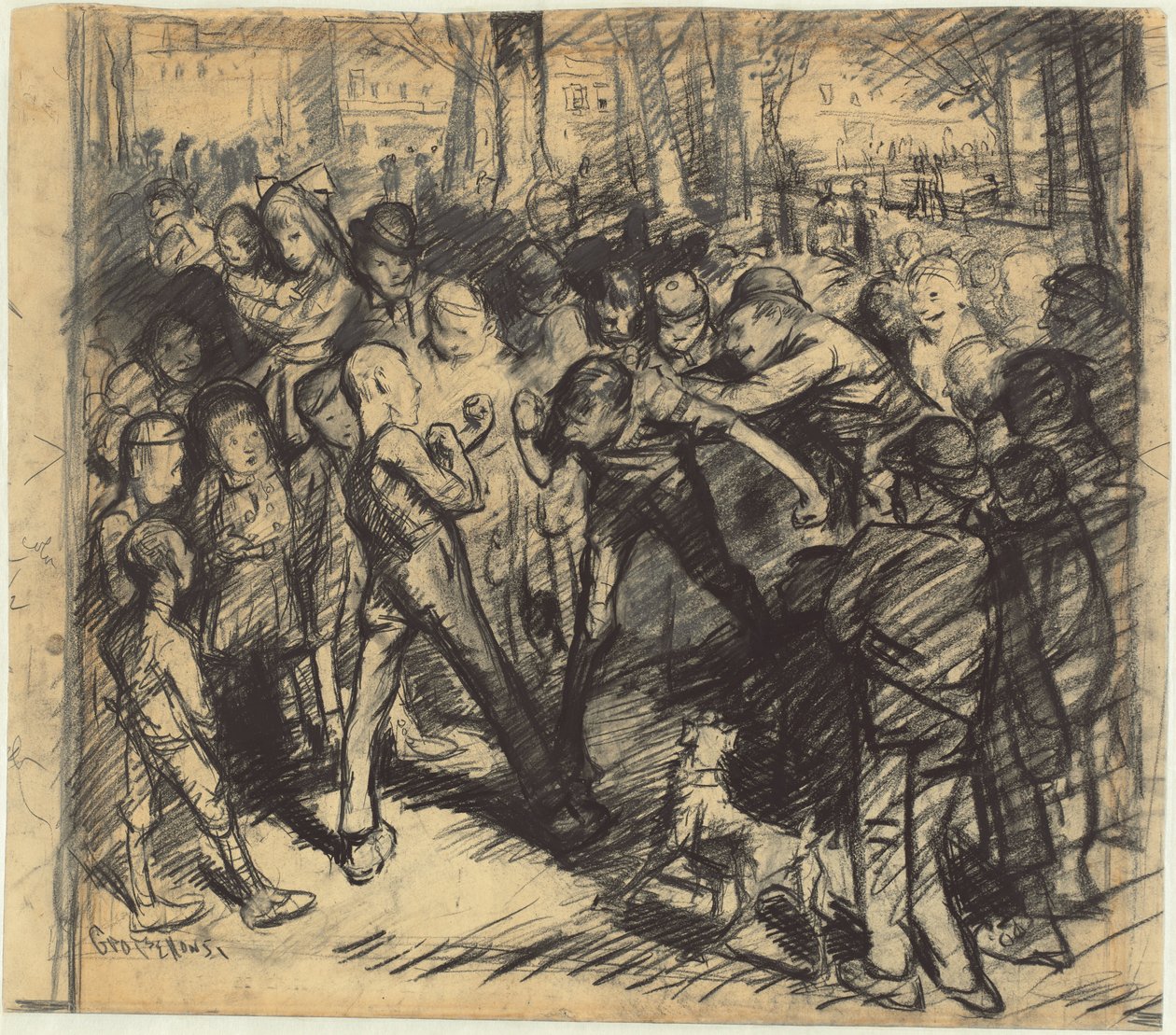 Straatgevecht [recto] door George Bellows