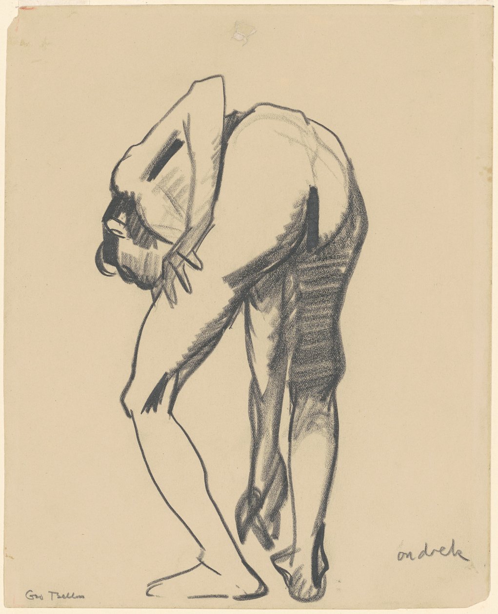 Studie voor "Riverfront No. 1" door George Bellows