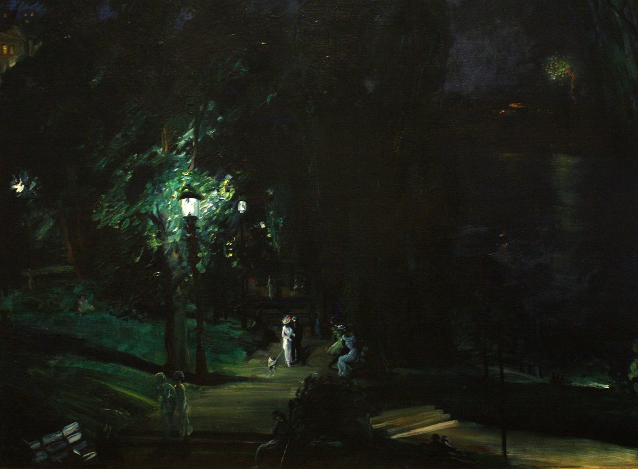 Zomernacht, Riverside Drive door George Bellows