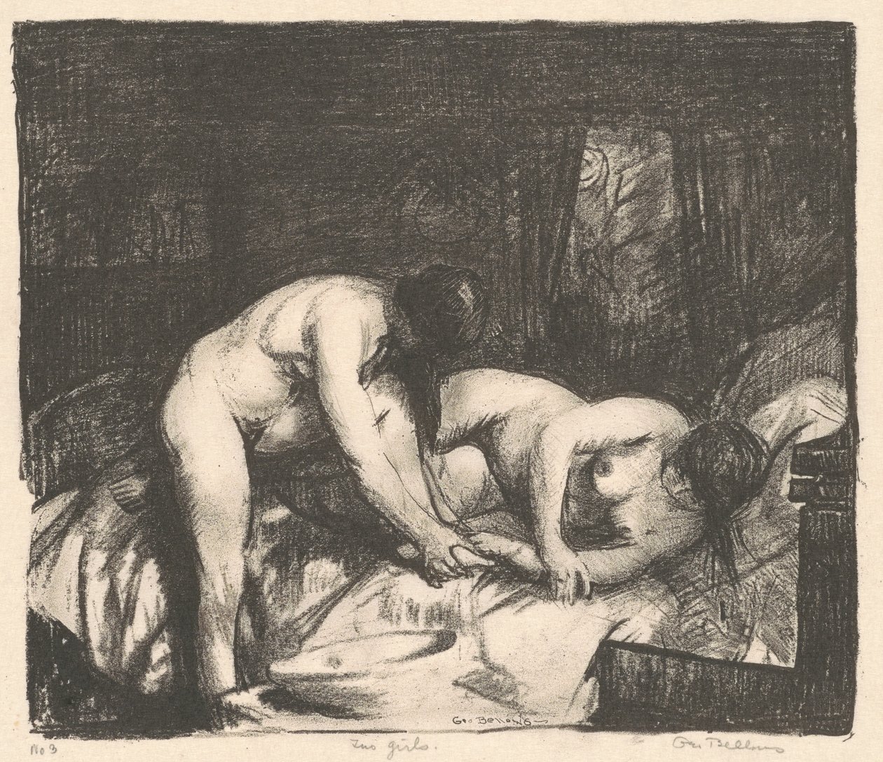 Twee meisjes door George Bellows