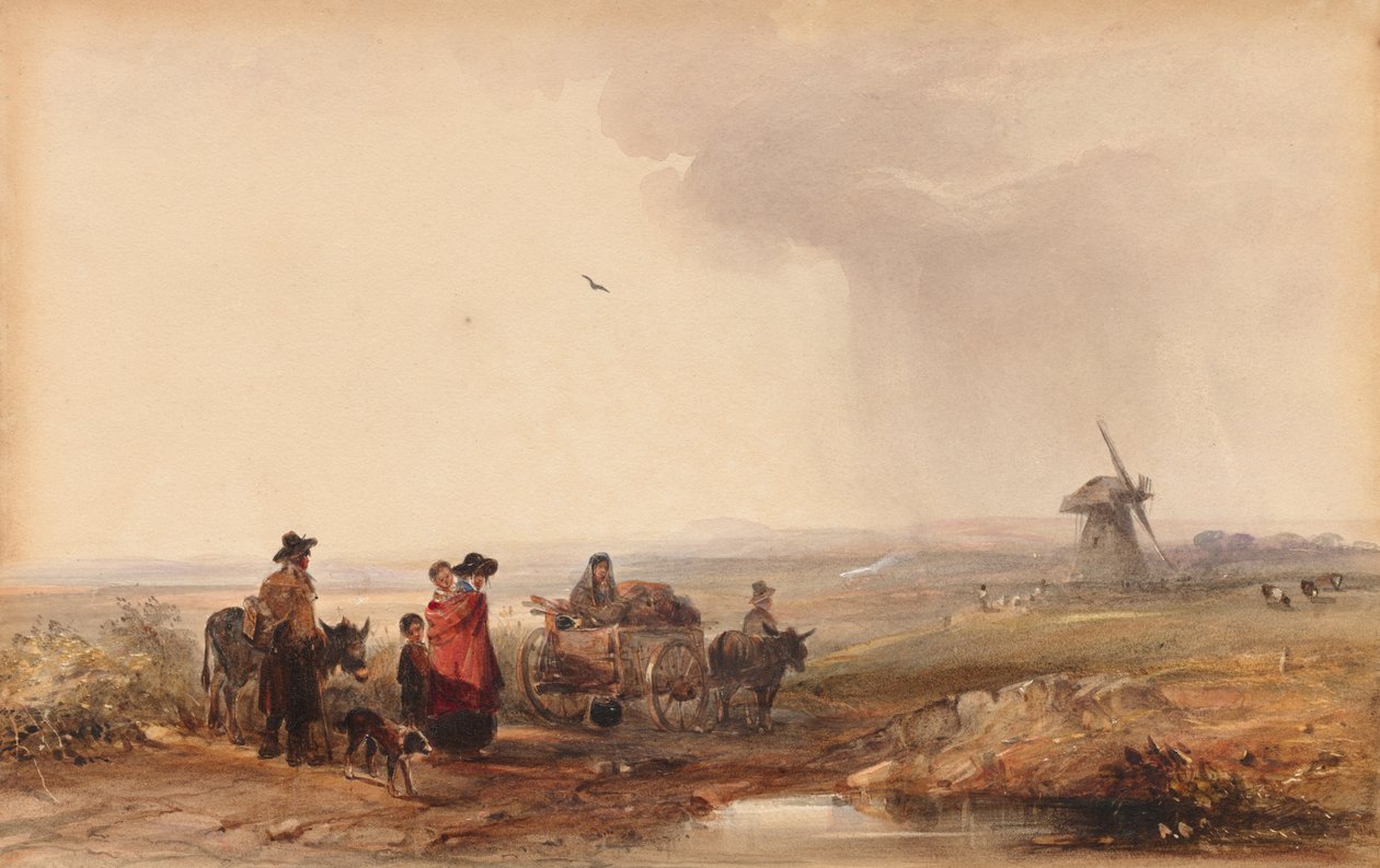 Zigeunerkamp, Nederland, 1800s door George Bryant Campion