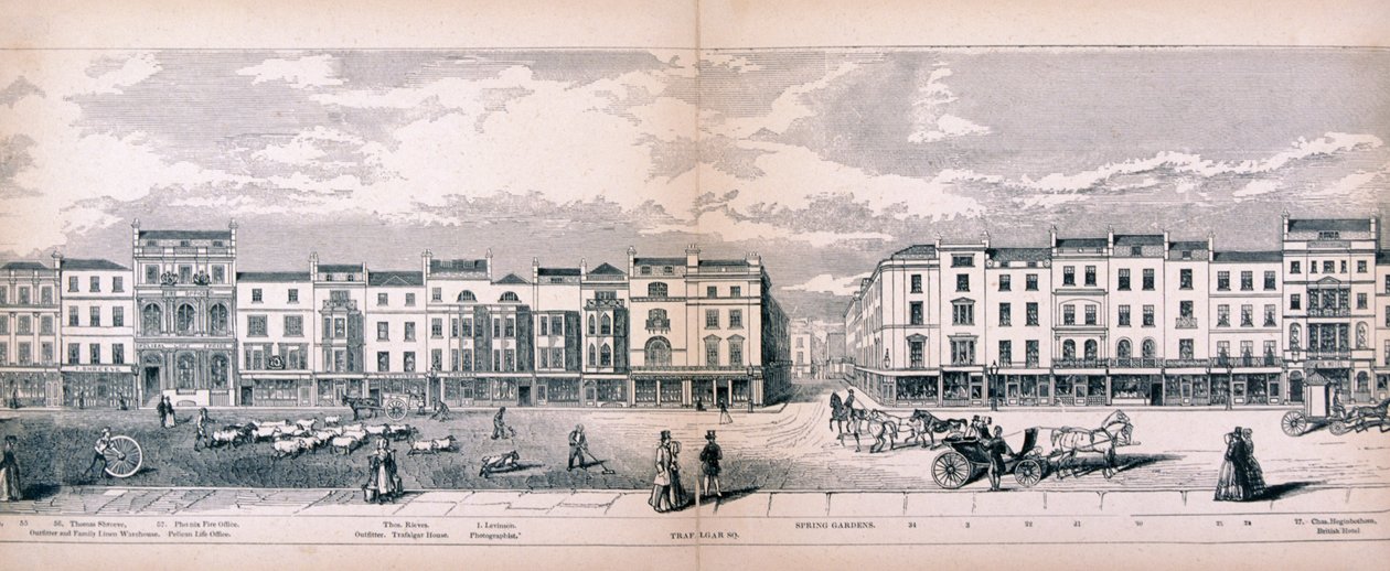 Panorama van Londen, 1849 door George C Leighton