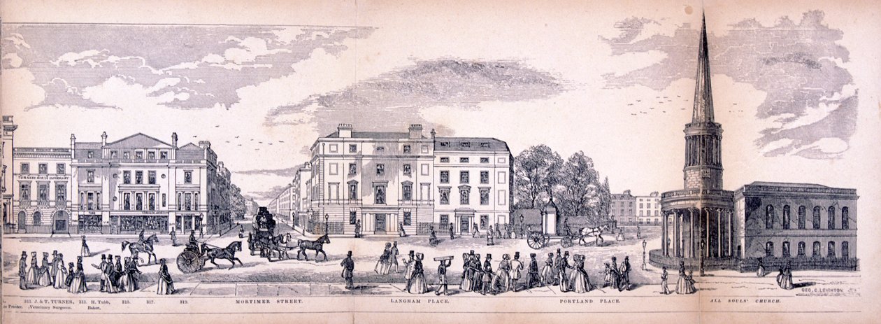 Panorama van Londen, 1849 door George C Leighton