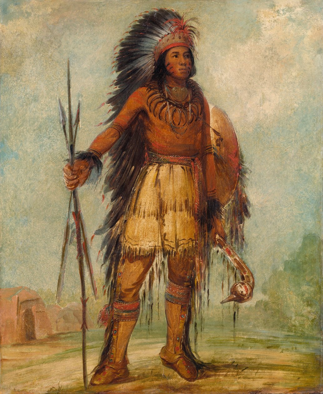 A-wun-ne-wa-be, dondervogel door George Catlin