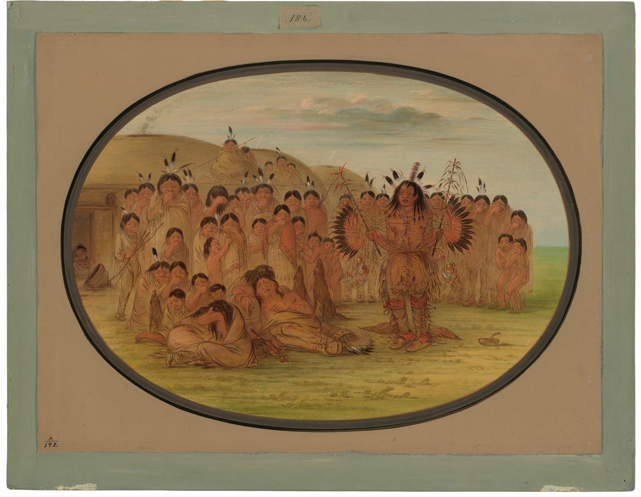 Een Mandan medicijnman door George Catlin