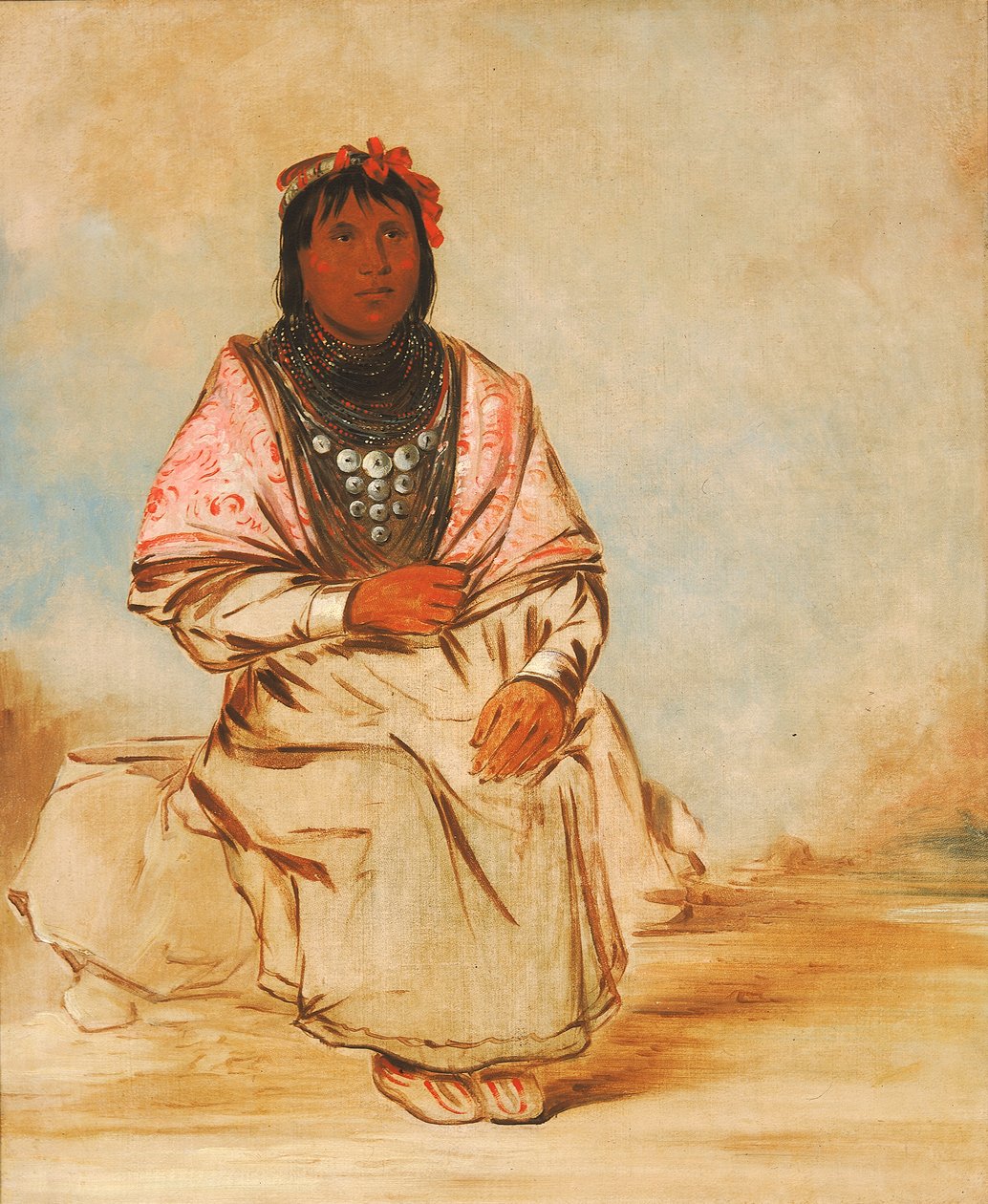 Een Seminole vrouw, 1838 door George Catlin