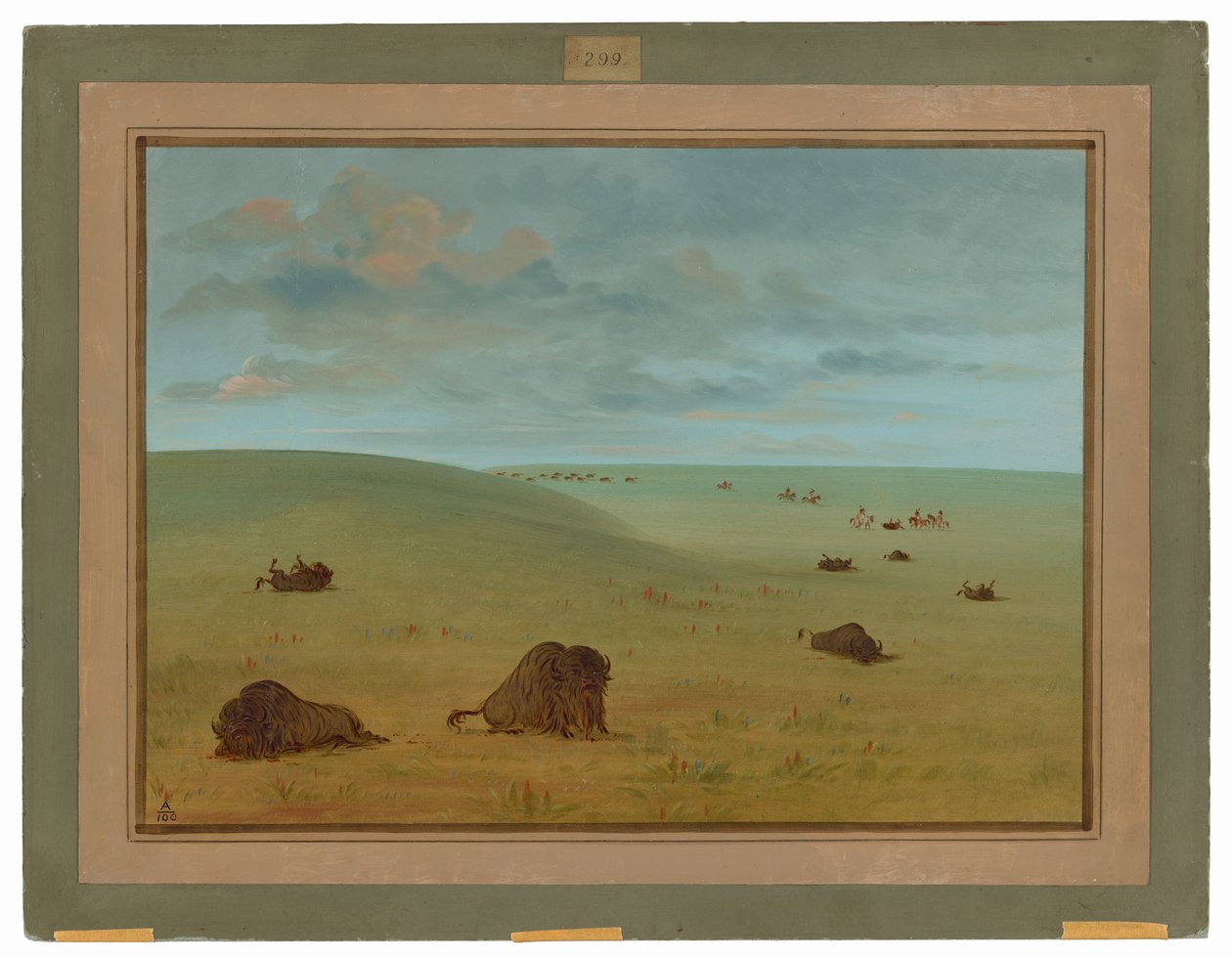 Na de Buffeljacht - Sioux door George Catlin