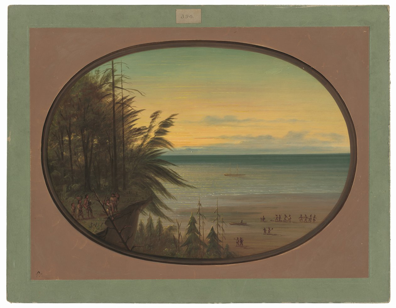 Een Indiase ladder - Nayas Indianen door George Catlin