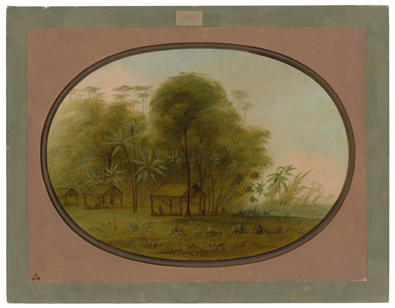 Arowak Dorp door George Catlin