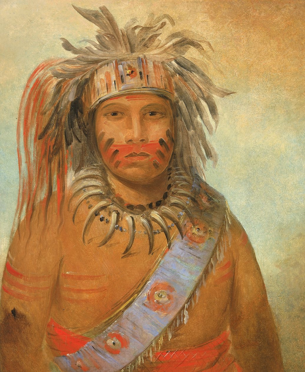 Au-nim-muck-kwa-um, Tempestvogel door George Catlin