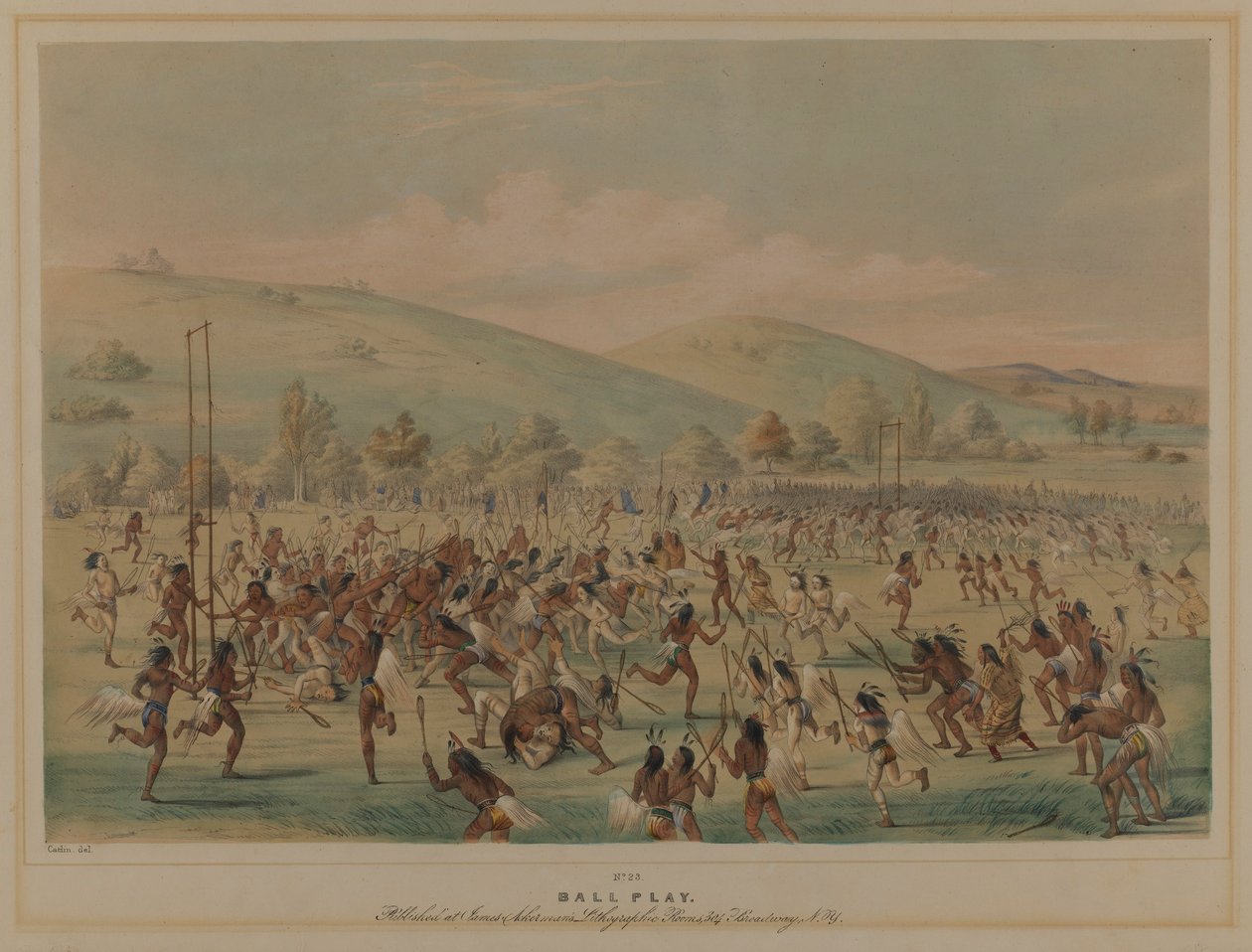 Balspel (La Crosse) door George Catlin