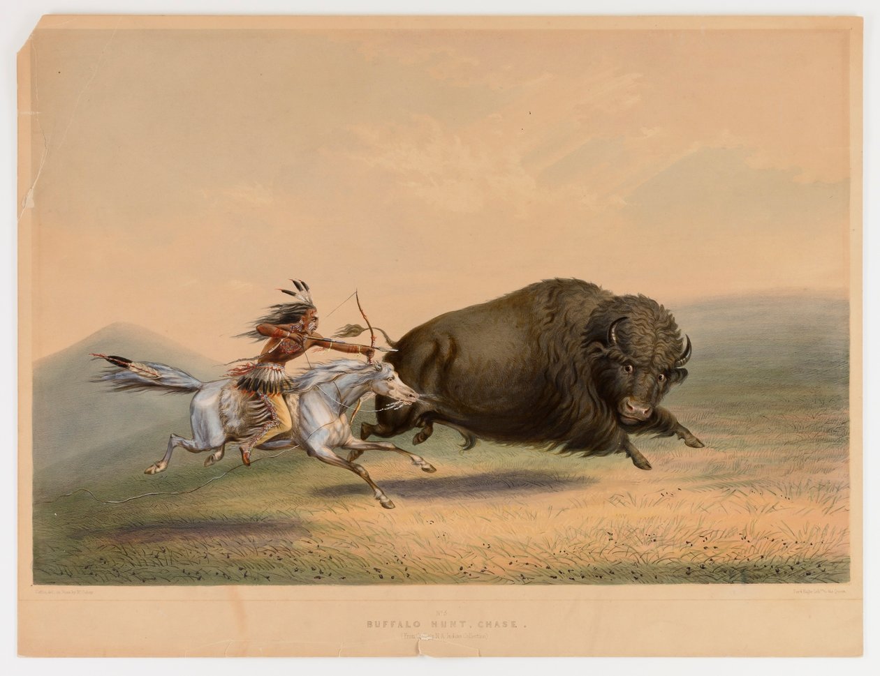 Buffeljacht, jacht--nr. 5 door George Catlin