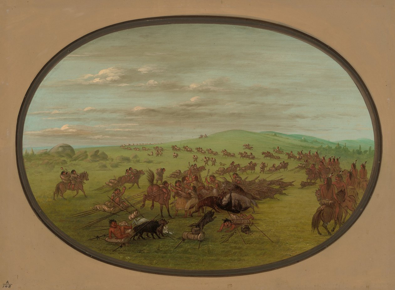 Camanchees Bewegen door George Catlin