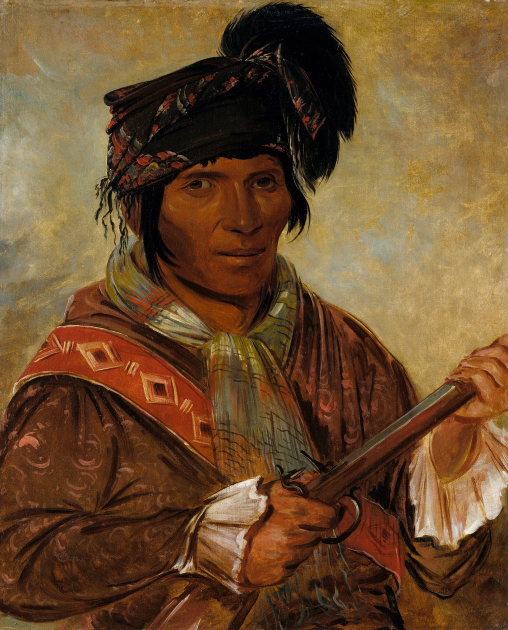 Co-ee-há-jo, een opperhoofd door George Catlin