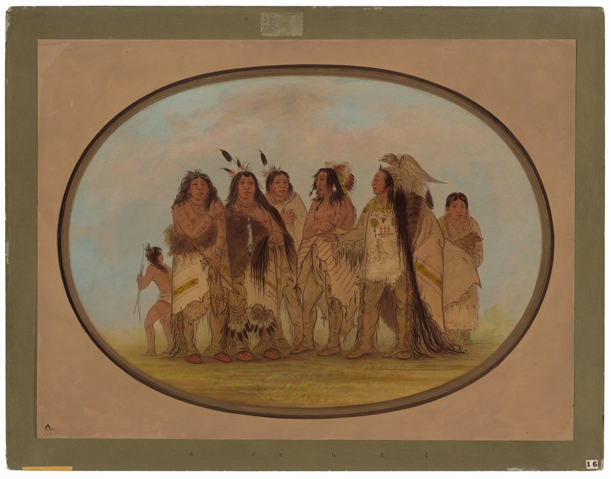 Onderscheiden Crow Indianen door George Catlin