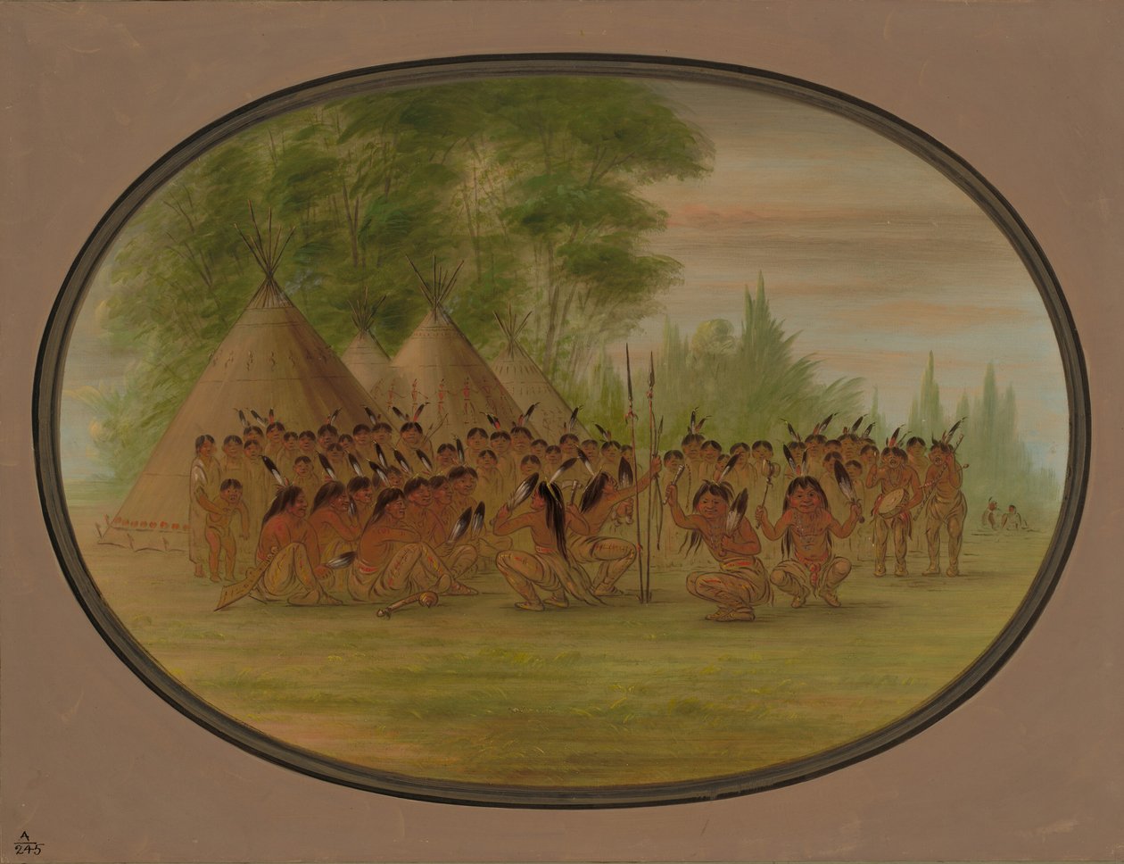 Adelaarsdans - Choctaw, 1861-1869 door George Catlin