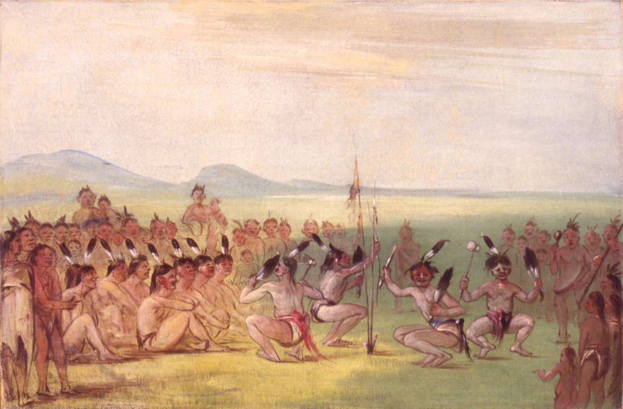 Adelaarsdans, Choctaw door George Catlin