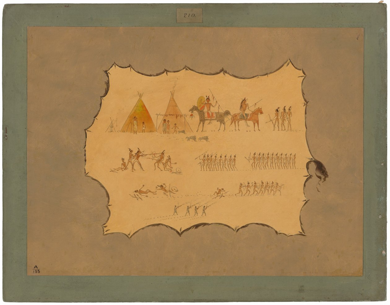 Facsimile van een Cheyenne Mantel door George Catlin