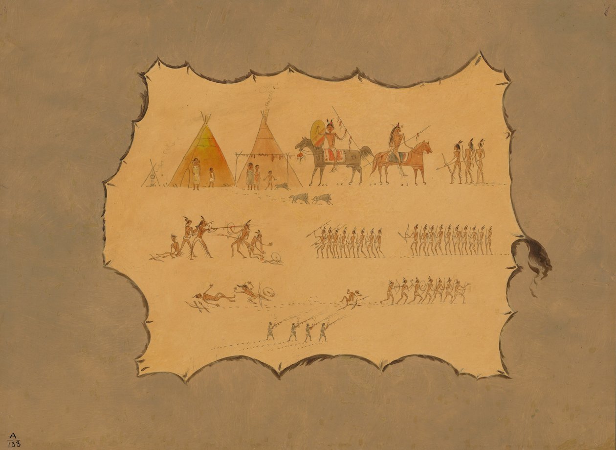 Facsimile van een Cheyenne-jas, 1861-1869 door George Catlin