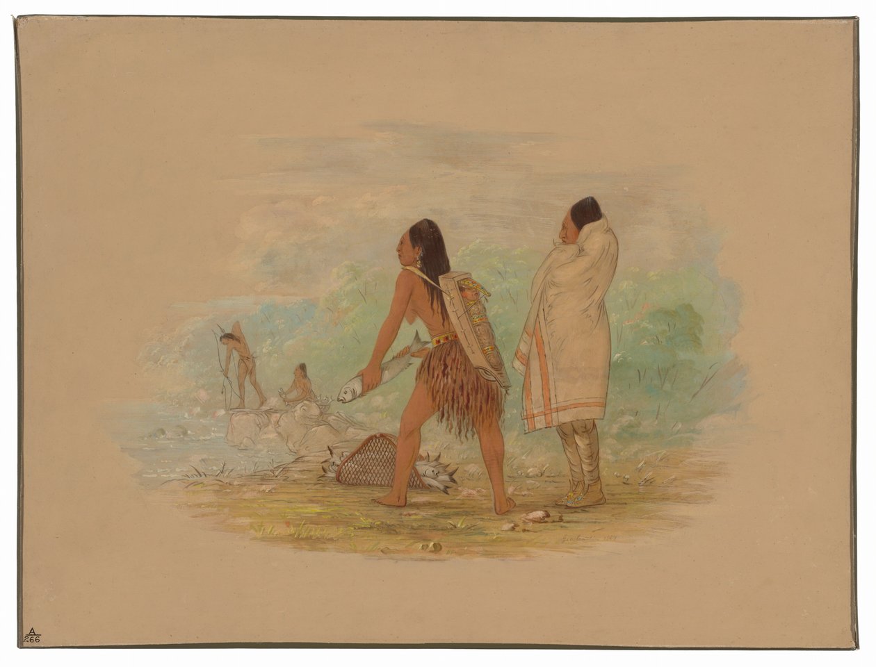 Flathead Indianen door George Catlin