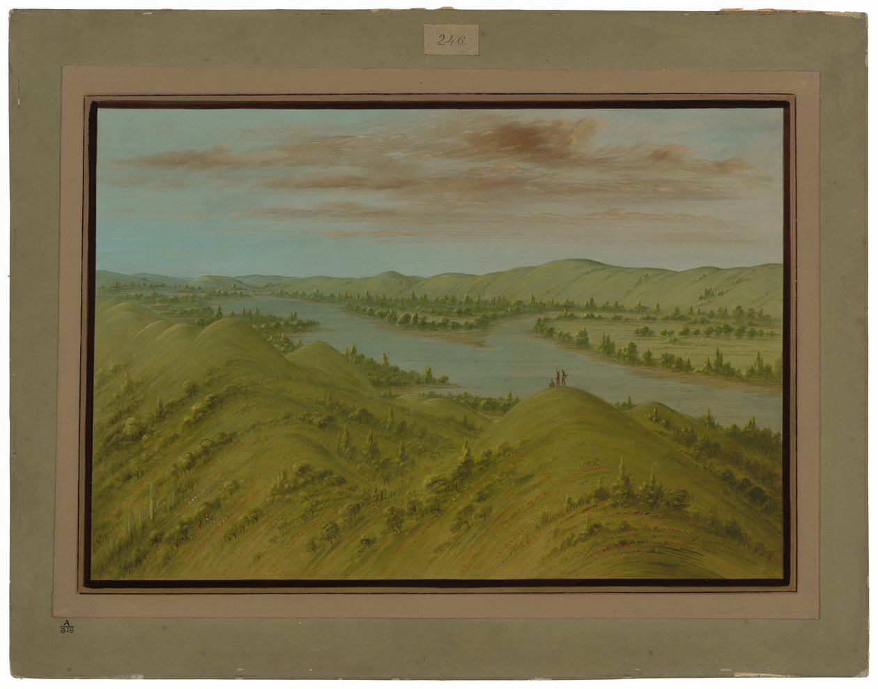 Grasrijke Kliffen, Boven Missouri door George Catlin