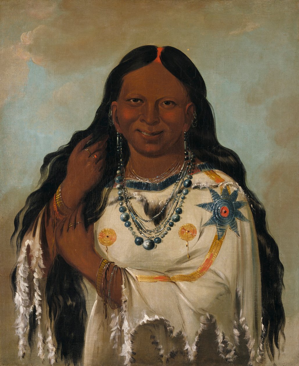 Kay-a-gís-gis, een jonge vrouw door George Catlin