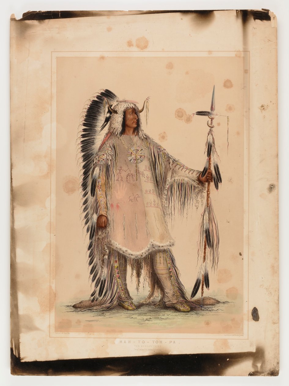 Mah-to-toh-pa, het Mandan opperhoofd door George Catlin