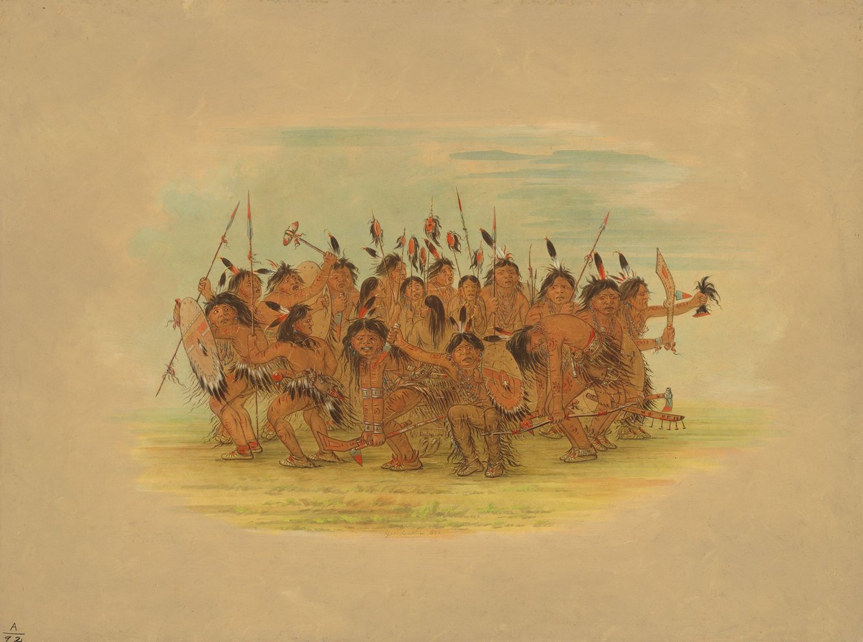 Scalpdans - Sioux, 1861 door George Catlin
