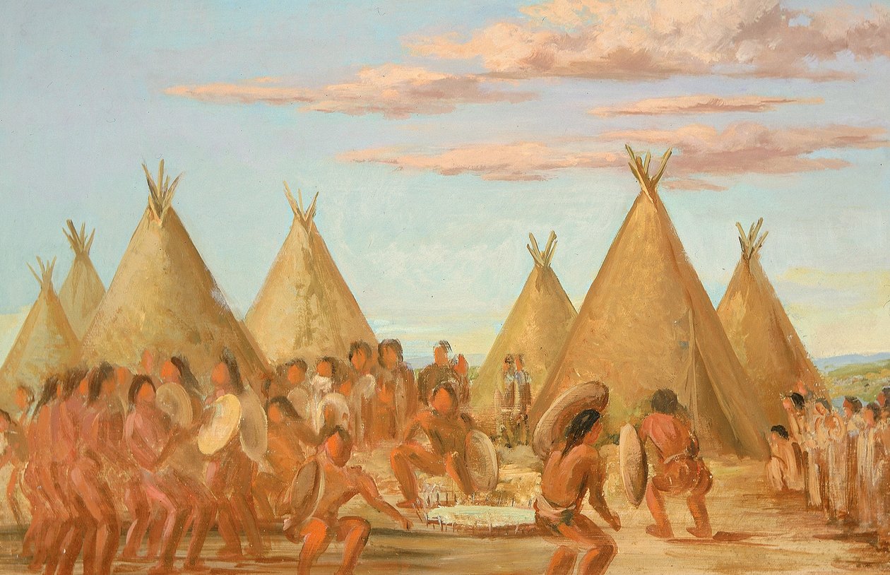 Het schild roken door George Catlin