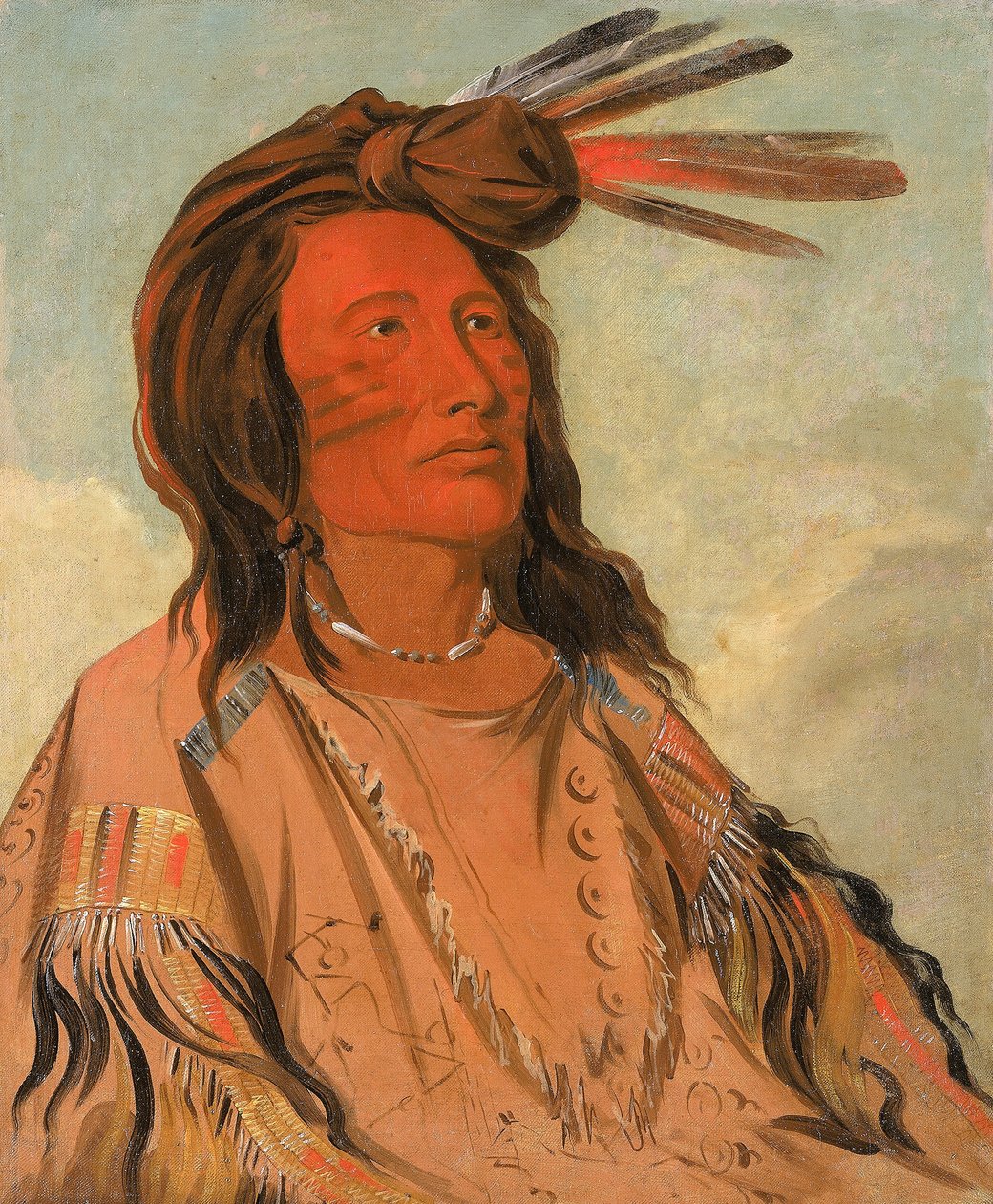 Tchán-dee, Tabak, een Oglala opperhoofd door George Catlin