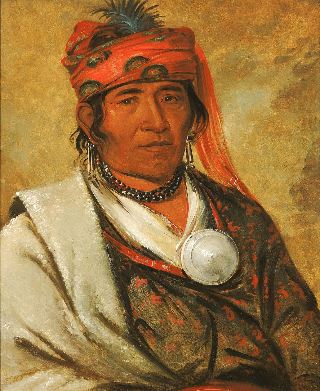 Ye-hów-lo-gee, de wolk, een opperhoofd door George Catlin