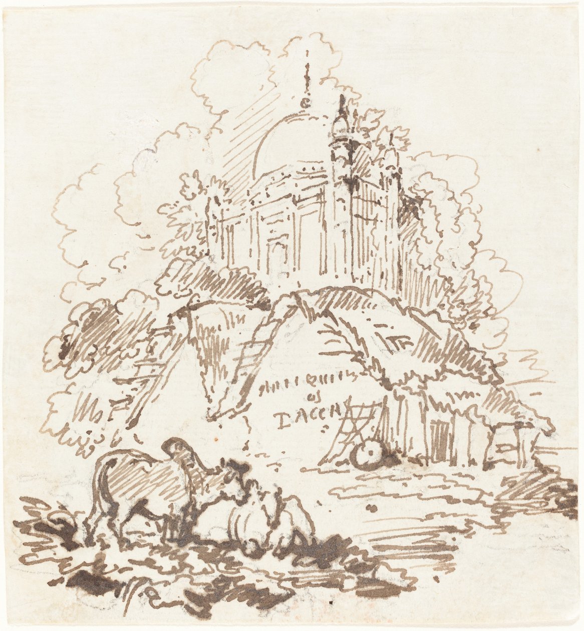 Oudheden van Dacca door George Chinnery