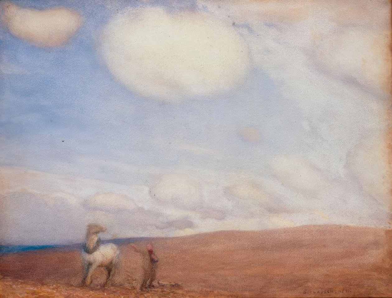 Ploegen op de Downs door George Clausen