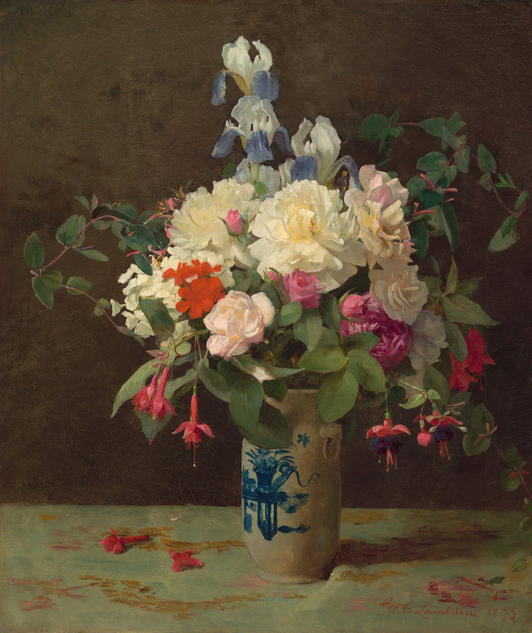 Vaas met bloemen door George Cochran Lambdin