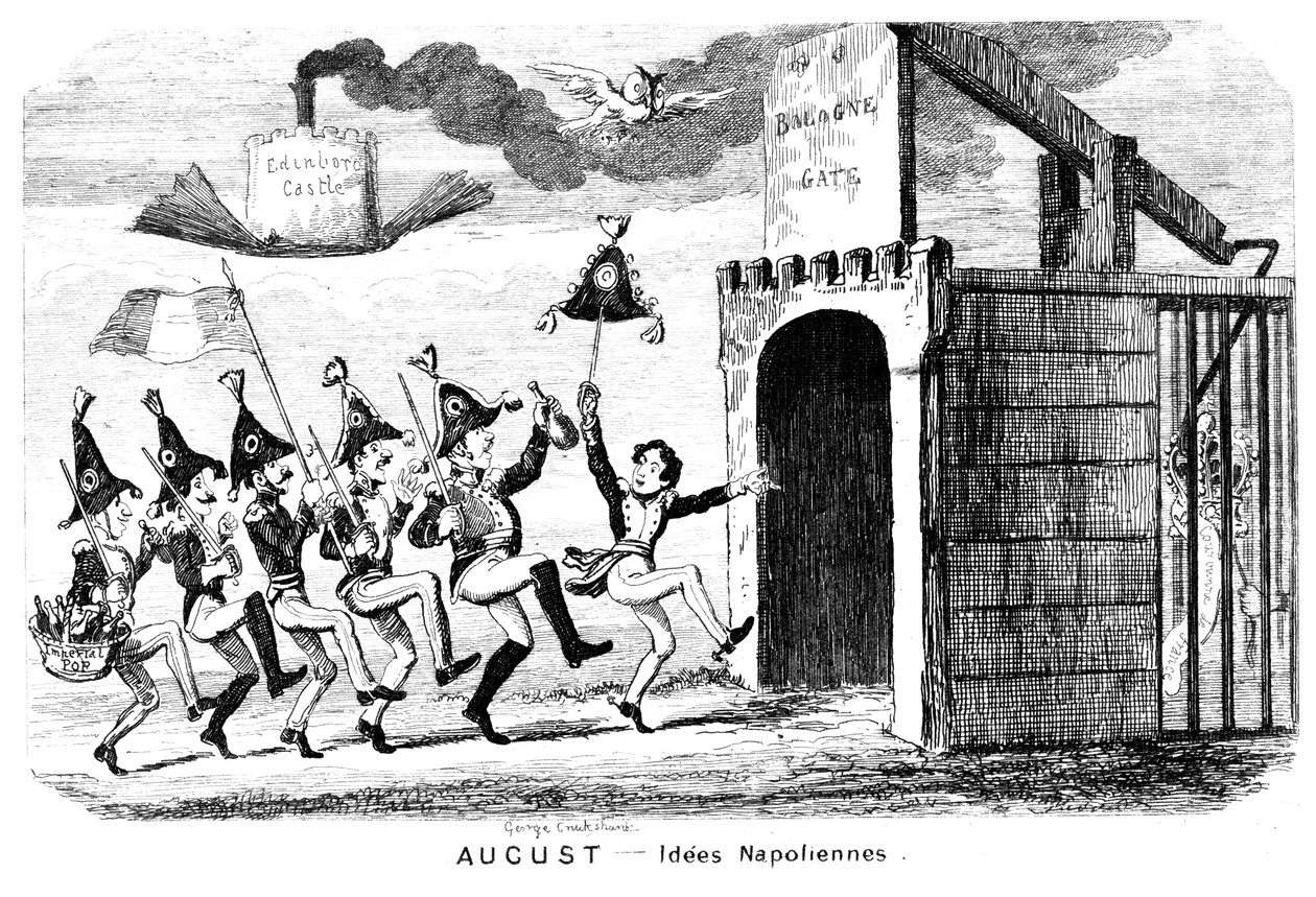 Augustus - Napoleontische ideeën, 19e eeuw door George Cruikshank