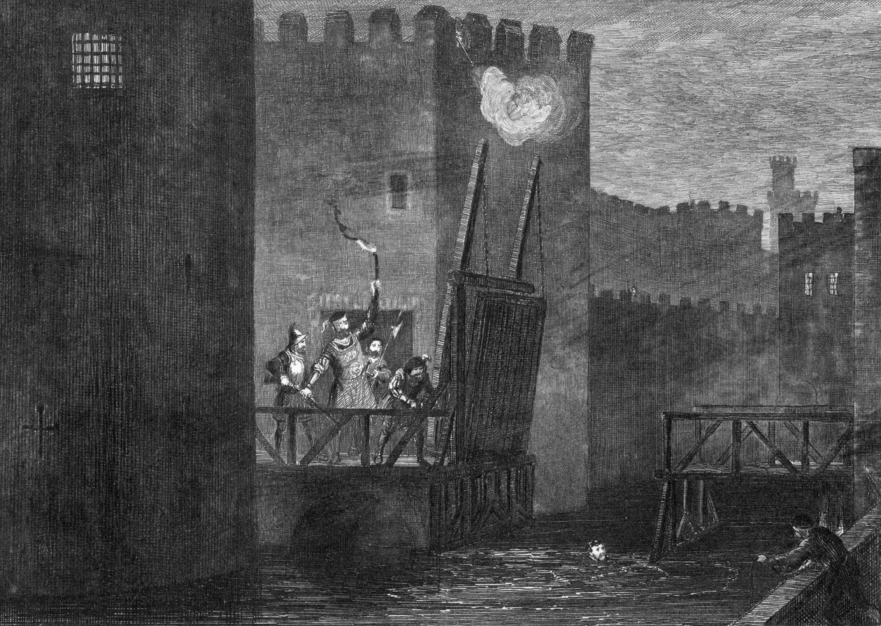Courtenays ontsnapping uit de Toren door George Cruikshank