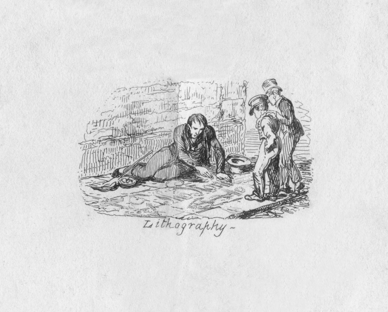 Lithografie, 1829 door George Cruikshank