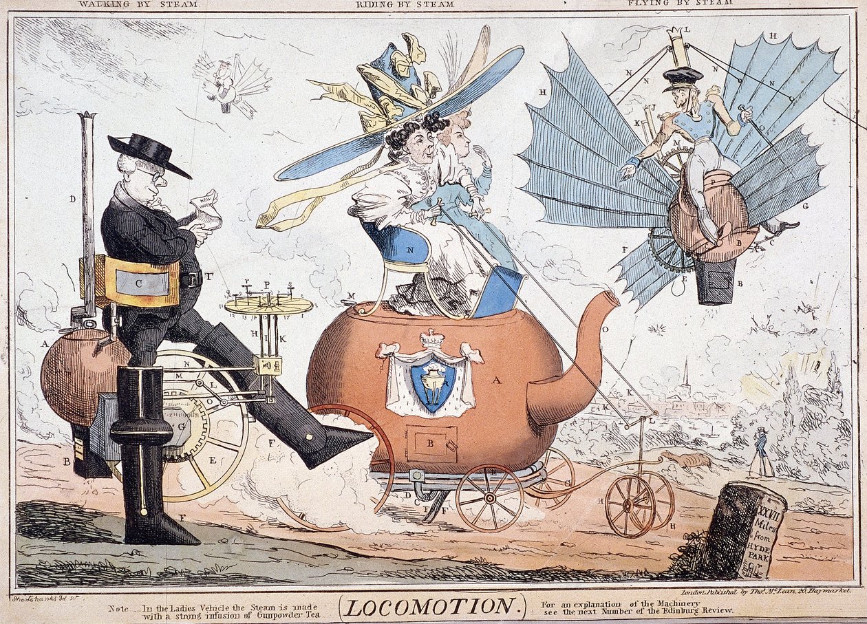 Locomotion, Londen, ca. 1820 door George Cruikshank