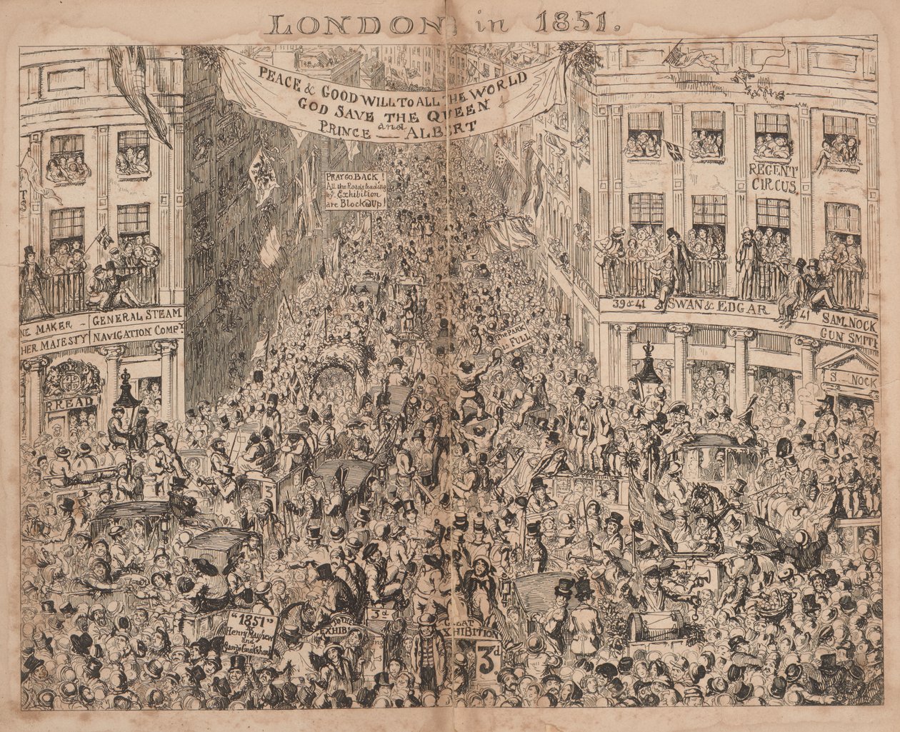 Londen door George Cruikshank