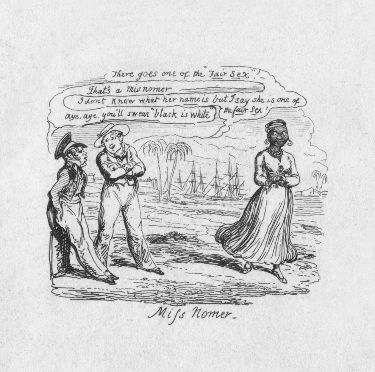 Miss Nomer, 1829 door George Cruikshank