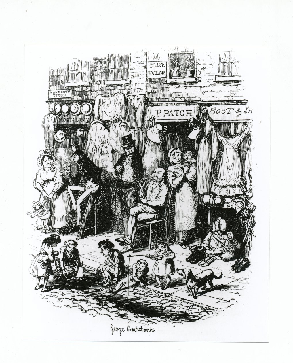 Monmouth Street, c.1836 door George Cruikshank