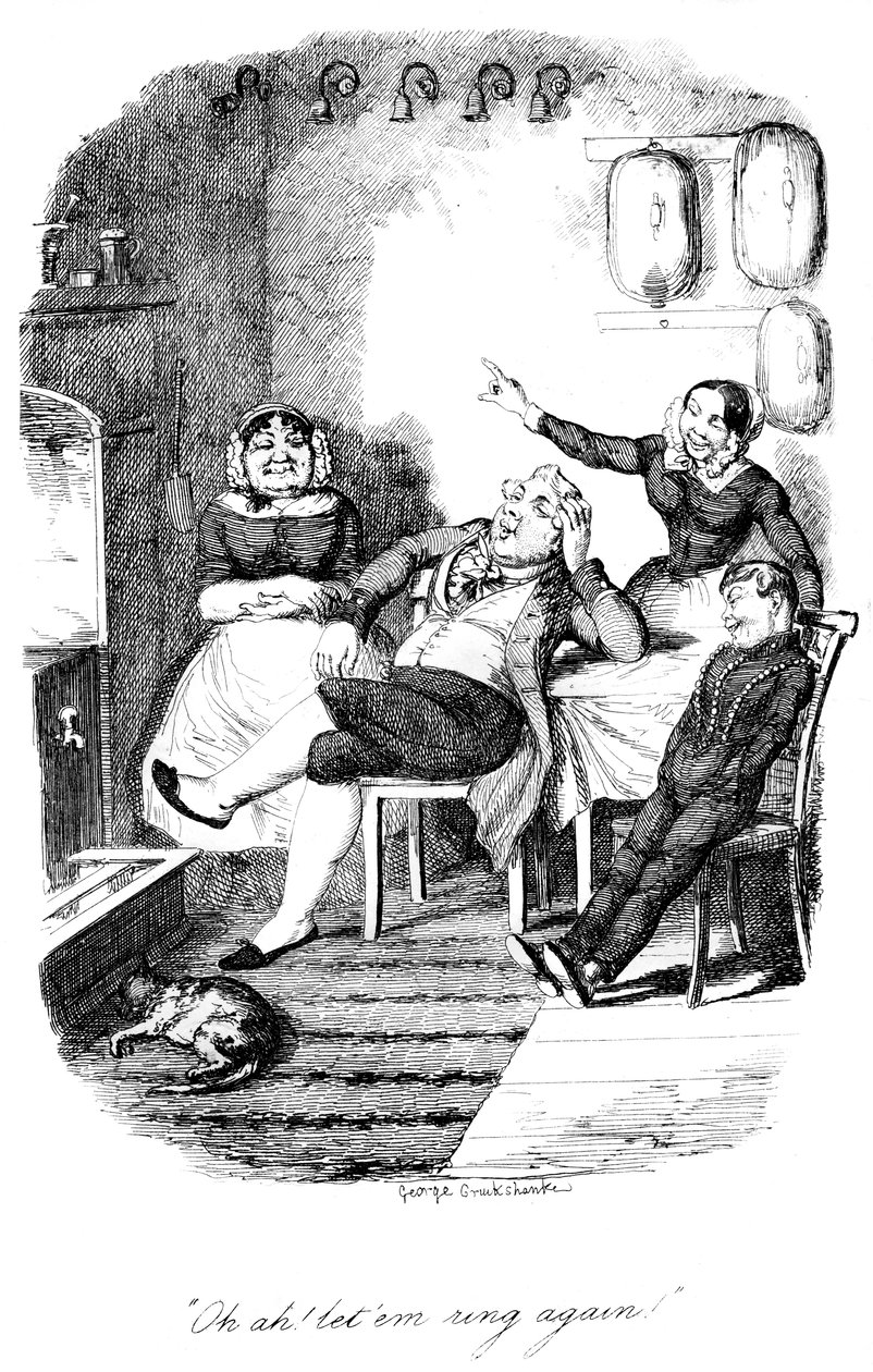 Oh ah! laat ze weer rinkelen!, c1840s door George Cruikshank