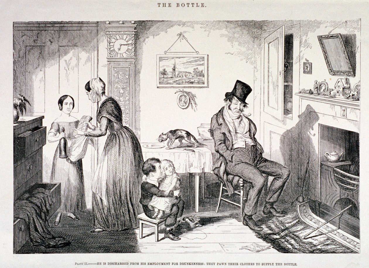 De fles, 1847 door George Cruikshank