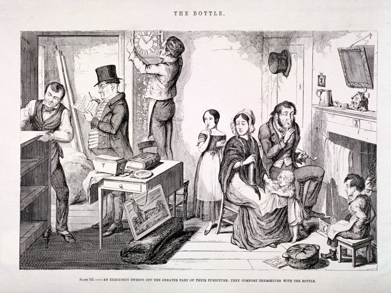 De Fles, 1847 door George Cruikshank