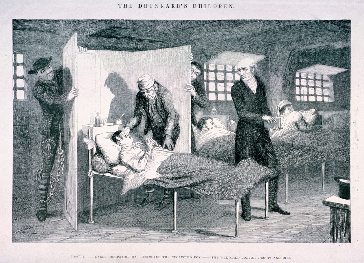 De Kinderen van de Dronkaard door George Cruikshank